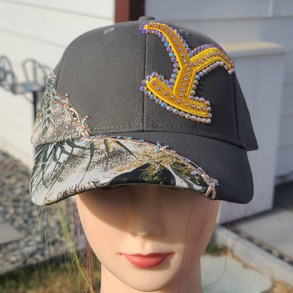 Ladies Camo Y BLING Hat NEW - Picture 1 of 4